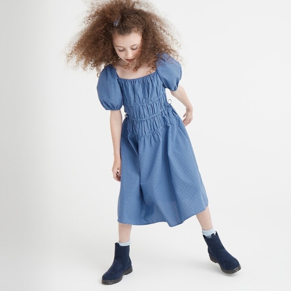 J.Crew Crew Cuts 7Y Girl’s Gathered Puff-sleeve Dress